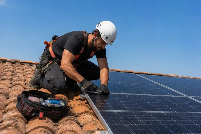 Maintenance et monitoring de panneaux solaires à Gardie